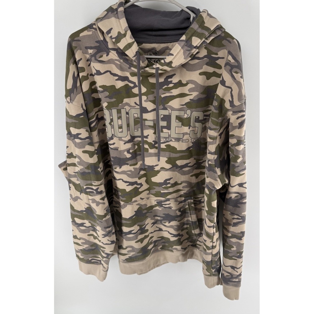 Bucees Camo Hoodie With Flag Unisex Size 3XL